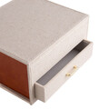 Cutie pentru bijuterii Linas, 18x16x9.5 cm, plastic, ecru