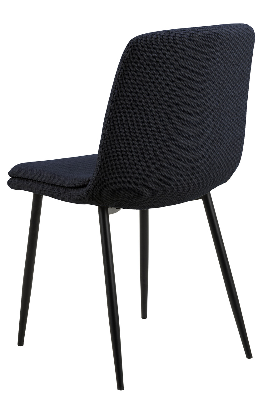 Scaun Becca, Actona, 46x55x85.5 cm, tesatura structurata/otel, albastru inchis - view 2
