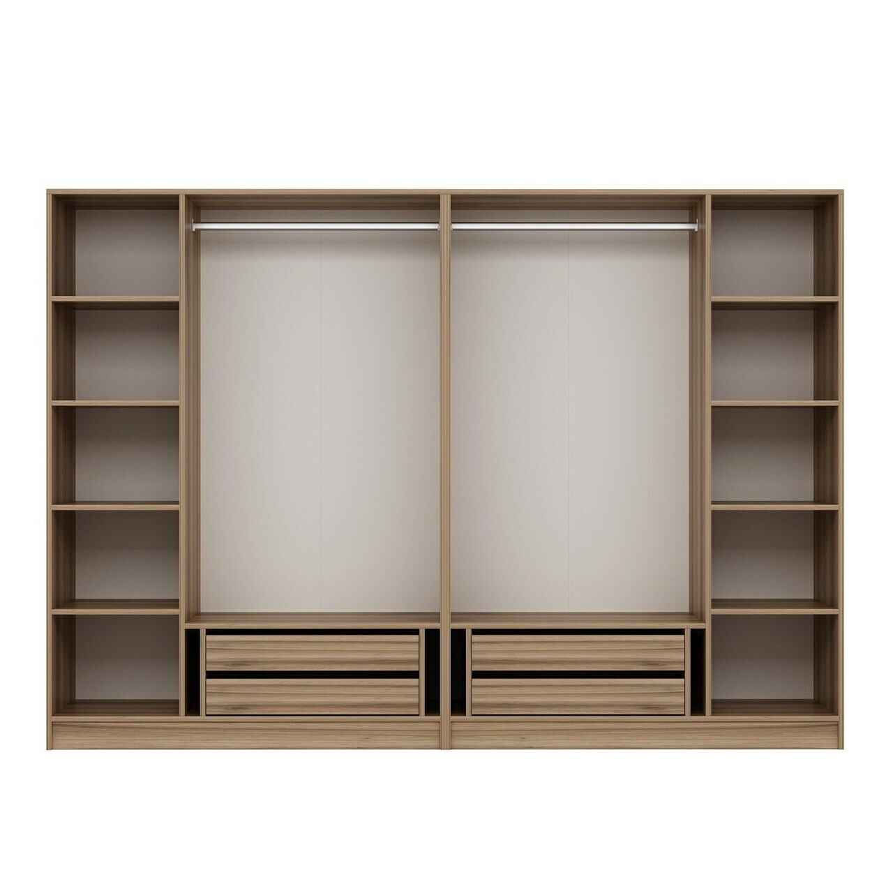 Dulap pentru haine, Hanah Home, Nisa, 270x210x52 cm, Dore — imaginea 7