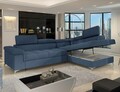 Coltar extensibil dreapta 4 locuri ELTAP, RT-40RAQ, Eridano, 275x202x88 cm, lemn/poliester, albastru inchis