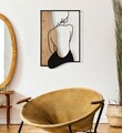 Decoratiune de perete Beauty, Mauro Ferretti, 60x90 cm, fier/MDF, negru/maro
