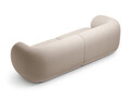 Canapea modulara 4 locuri, Kate, Micadoni, 243x99x76 cm, catifea, bej
