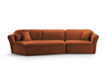 Coltar stanga 5 locuri, Hailey, Micadoni Home, 292x138x79 cm, tesatura boucle, gri deschis