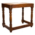 Masuta de cafea Creaciones Meng, 49.5x32.5x45 cm, lemn de mango/alama