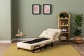 Canapea extensibilă cu 1 loc, Futon, 859FTN2345, Metal , Crem