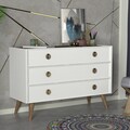 Comoda, Tera Home, Nadya, 120 x 80.3 x 45 cm, pal melaminat, alb/nuc