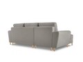 Coltar extensibil stanga 4 locuri, Moghan, Micadoni Home, NL, 241x145x88 cm, poliester Boucle, gri