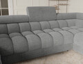 Coltar extensibil dreapta 3 locuri ELTAP, RT-03ROY, Fectory, 346x205x93 cm, lemn/poliester, gri
