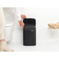 Cos de rufe, Brabantia, Bo Small, 7 L, 20.7x24.2x31.7 cm, otel, negru mat