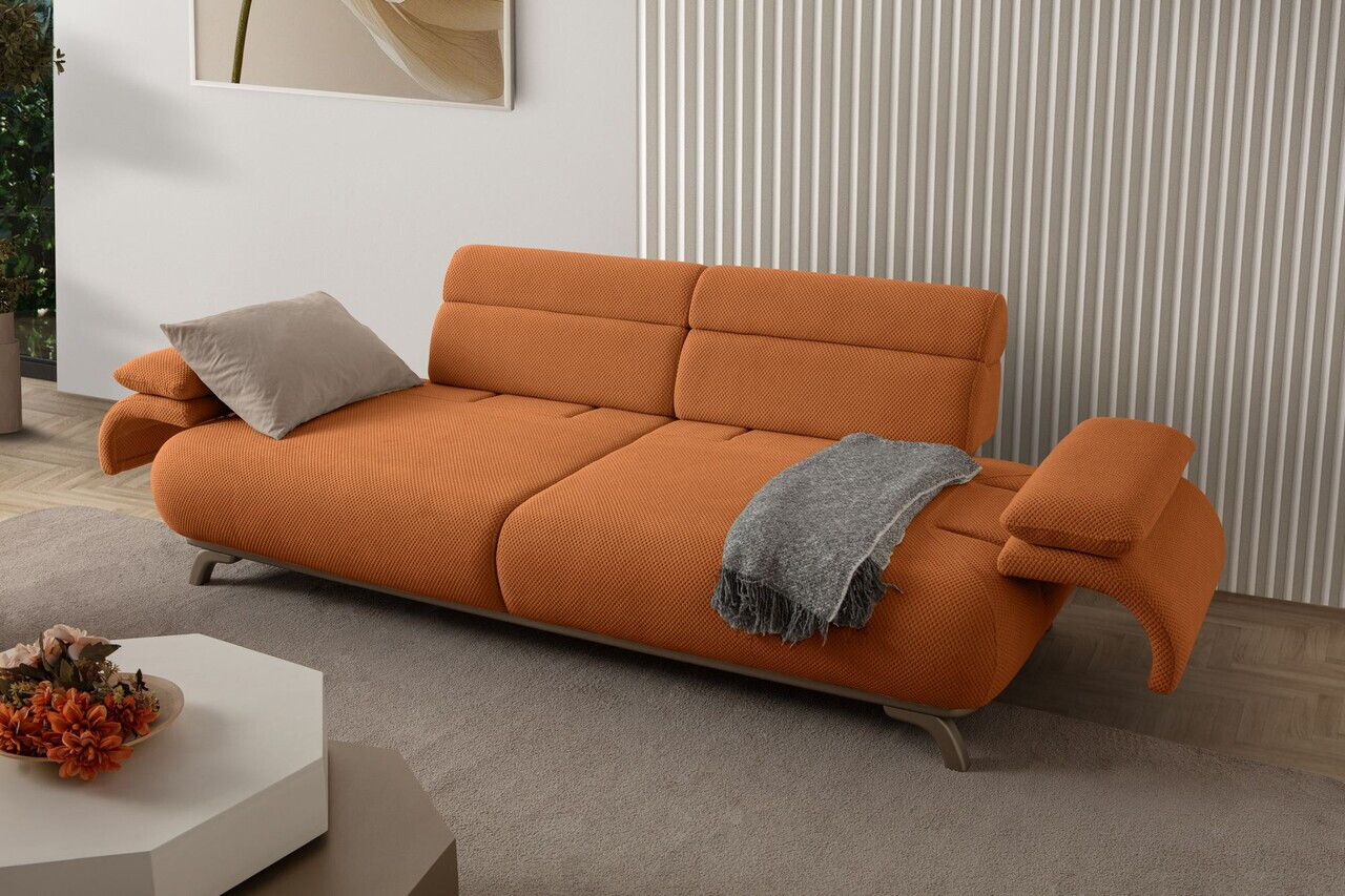 Canapea 3 locuri, Atelier del Sofa, 752EST1144, Lemn de carpen/PAL melaminat, Caramiziu - view 2