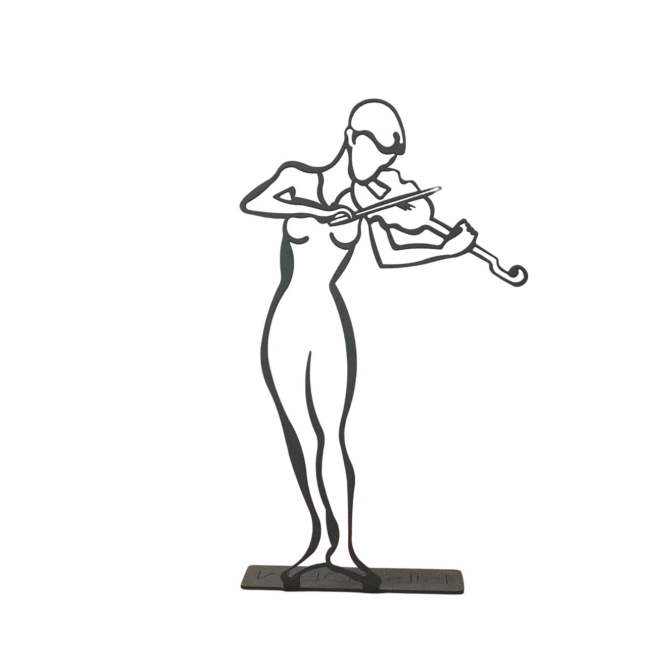 Decoratiune, Violinist Pod, 19x30 cm, Negru - imagine 2