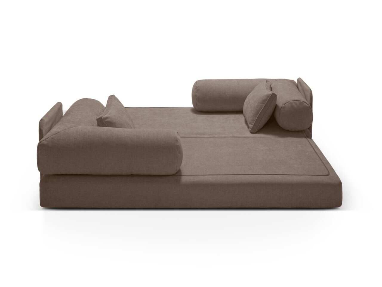 Canapea extensibila 3 locuri, Dreamy, Micadoni Home, 206x95x70 cm, tesatura structurata, cappuccino — imaginea 5