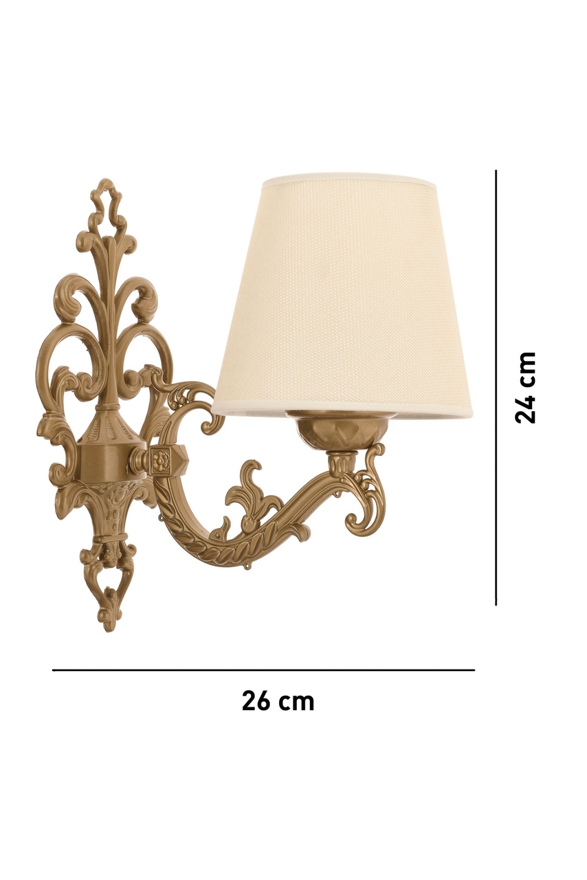 Aplica de perete, Opviq, 390FLH2335, Crem / Aur - view 4