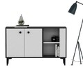 Consola, Olivia, Sahra, 120x75x35 cm, PAL, Alb/Negru
