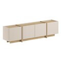 Comoda TV, Nordure, Lowen, 180x46x35 cm, PAL, Nurcă / Stejar Safir