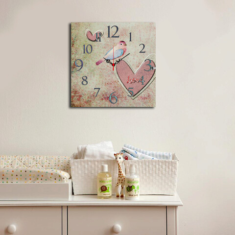 Ceas de perete, msk-06, mdf, dimensiune: 40 x 40 cm, multicolor