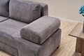 Canapea extensibila 3 locuri, Balcab Home, 825BLC4307, Lemn, Gri