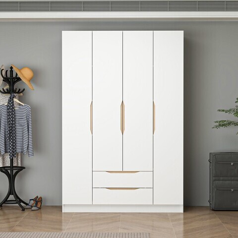 Dulap pentru haine, Hanah Home, Alin, 140x210x52 cm, Alb / Stejar