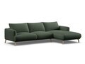 Coltar dreapta 4 locuri, Naomi, Micadoni Home, 285x170x75 cm, tesatura structurata, verde muschi
