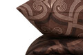 Lenjerie de pat pentru o persoana (FR), Pandora - Brown, Victoria, Bumbac Satinat