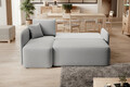 Coltar extensibil stanga 3 locuri ELTAP, Hadson, 206x150x89 cm, lemn/poliester, gri deschis