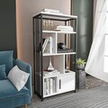 Corp biblioteca, Zena Home, Valero, 60x120x29.6 cm, PAL, Alb/Negru