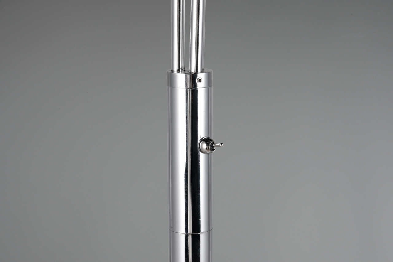 Lampadar Paxton, TRIO, 30x18x200 cm, 10W, 3x E27, metal, argintiu