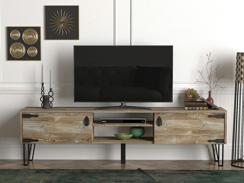 Comoda tv, tera home, costa, 180x49x30 cm, pal, nuc / negru