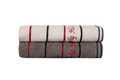 Set 2 prosoape de maini 407,  Beverly Hills Polo Club, 50x90 cm, bumbac, alb/gri