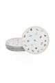 Set 6 farfurii intinse ST042106F004, Keramika, Ø25 cm, ceramica, multicolor