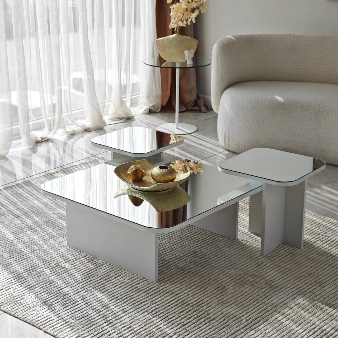Set masuta de cafea, Neostill, Jazz, PAL, Alb - 1 | YEO