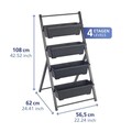 Suport pentru flori Vertical, Maximex, 56.5x62x108 cm, metal/polipropilena, negru