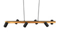 Lustra Marley, TRIO, 115x20x150 cm, 35W, 6x GU10, metal, negru mat/natur