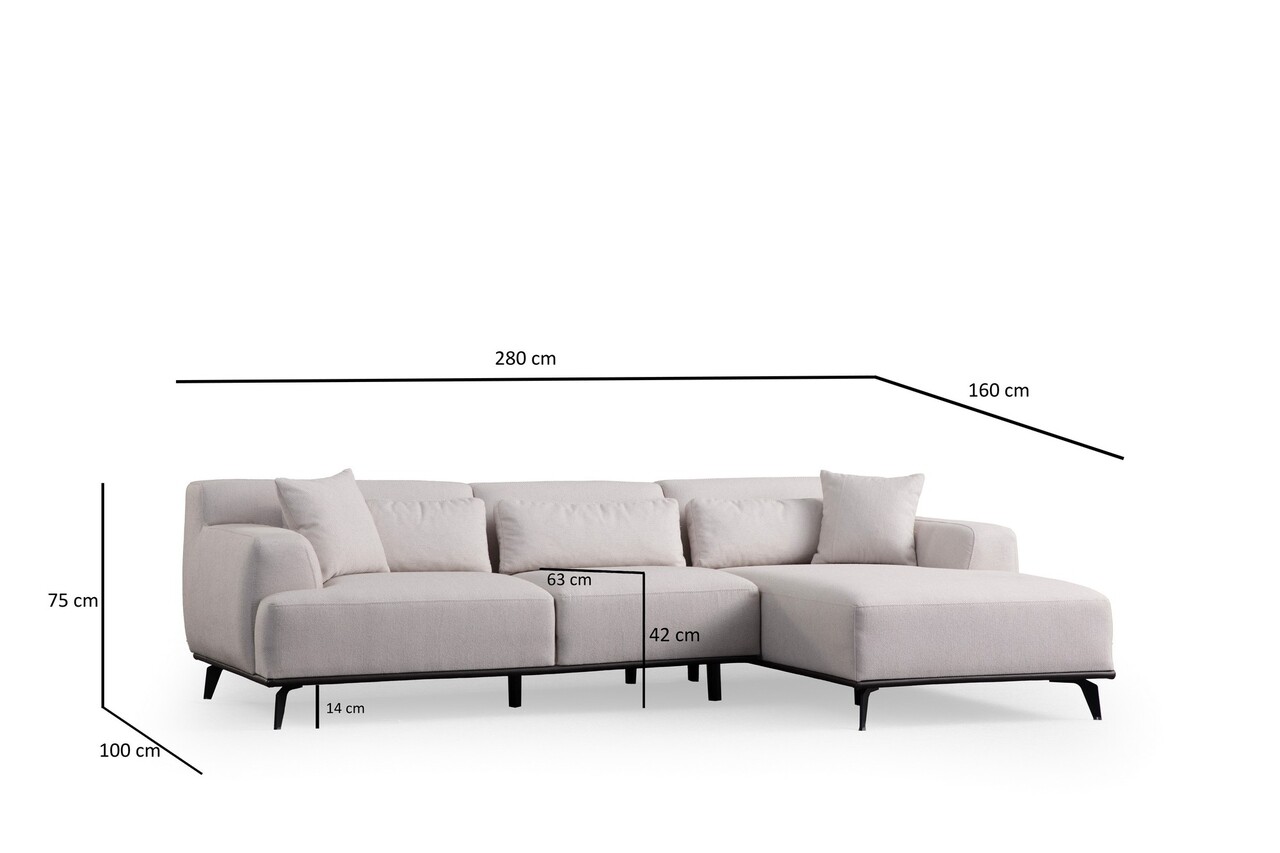 Coltar, Atelier del Sofa, 560ARE1244, Cadru: Lemn de fag/PAL, Alb
