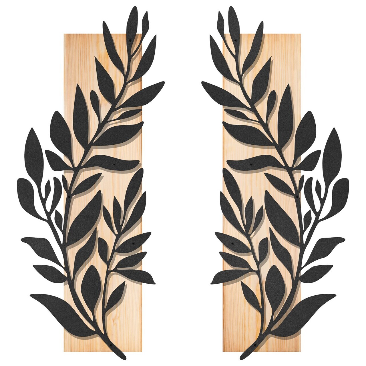Decoratiune de perete, Olivia, Cadru: Lemn (Grosime: 2 cm), Natural/Negru — imaginea 7