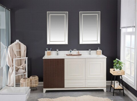 Set mobilier de baie (3 piese), Jussara, Ohio 60, Crem Jussara