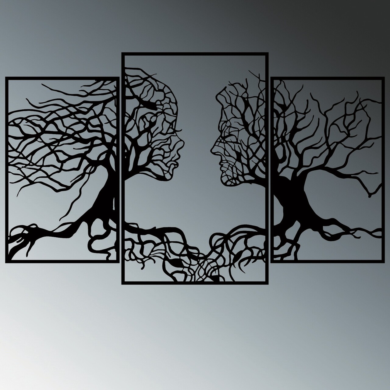 Decoratiune de perete, Tree Person 499, Dimensiuni: 71 x 116 cm, Negru - view 6