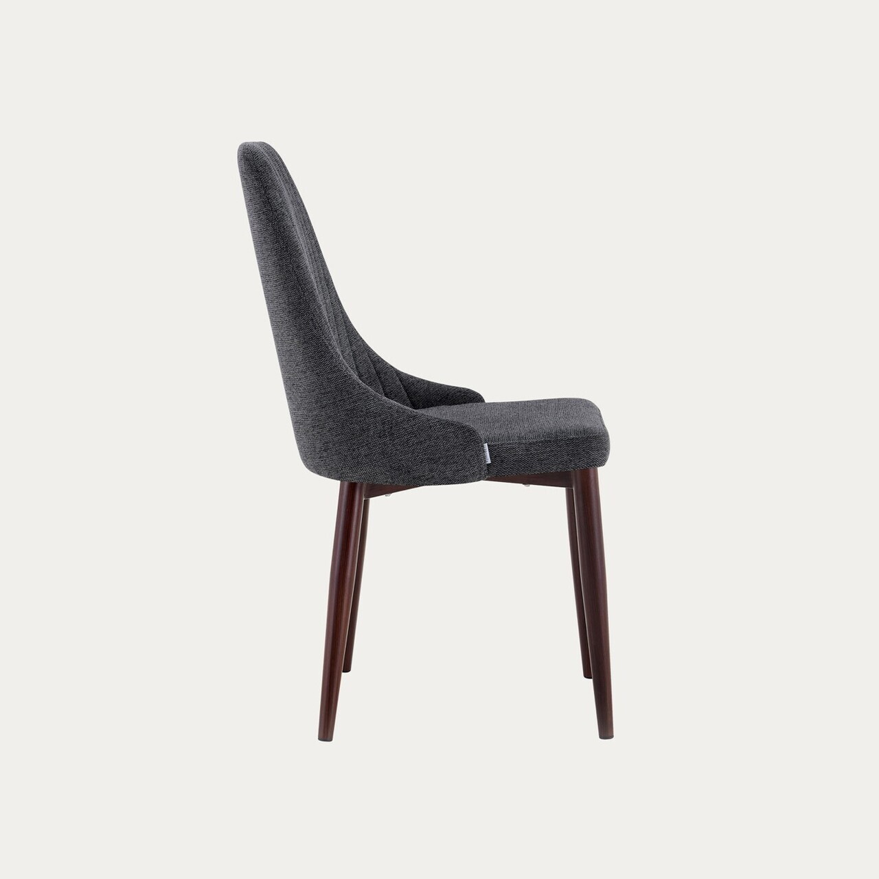 Scaun Arvello, Homla, 46.5x58x88  cm, metal/poliester, gri/maro — imaginea 3