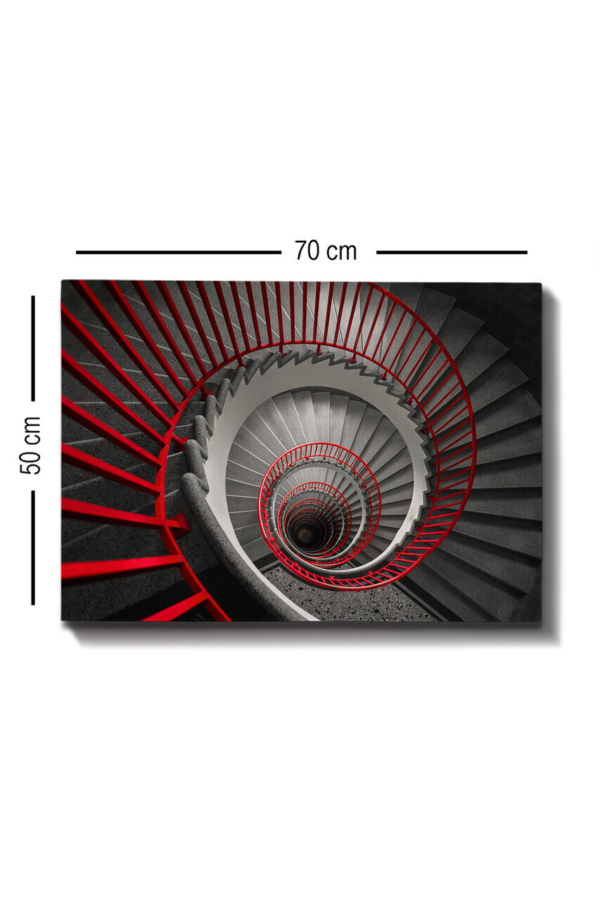 Tablou decorativ, Kanvas Tablo (50 x 70), Canvas, Rama din lemn (grosime 3 cm), Multicolor — imaginea 3