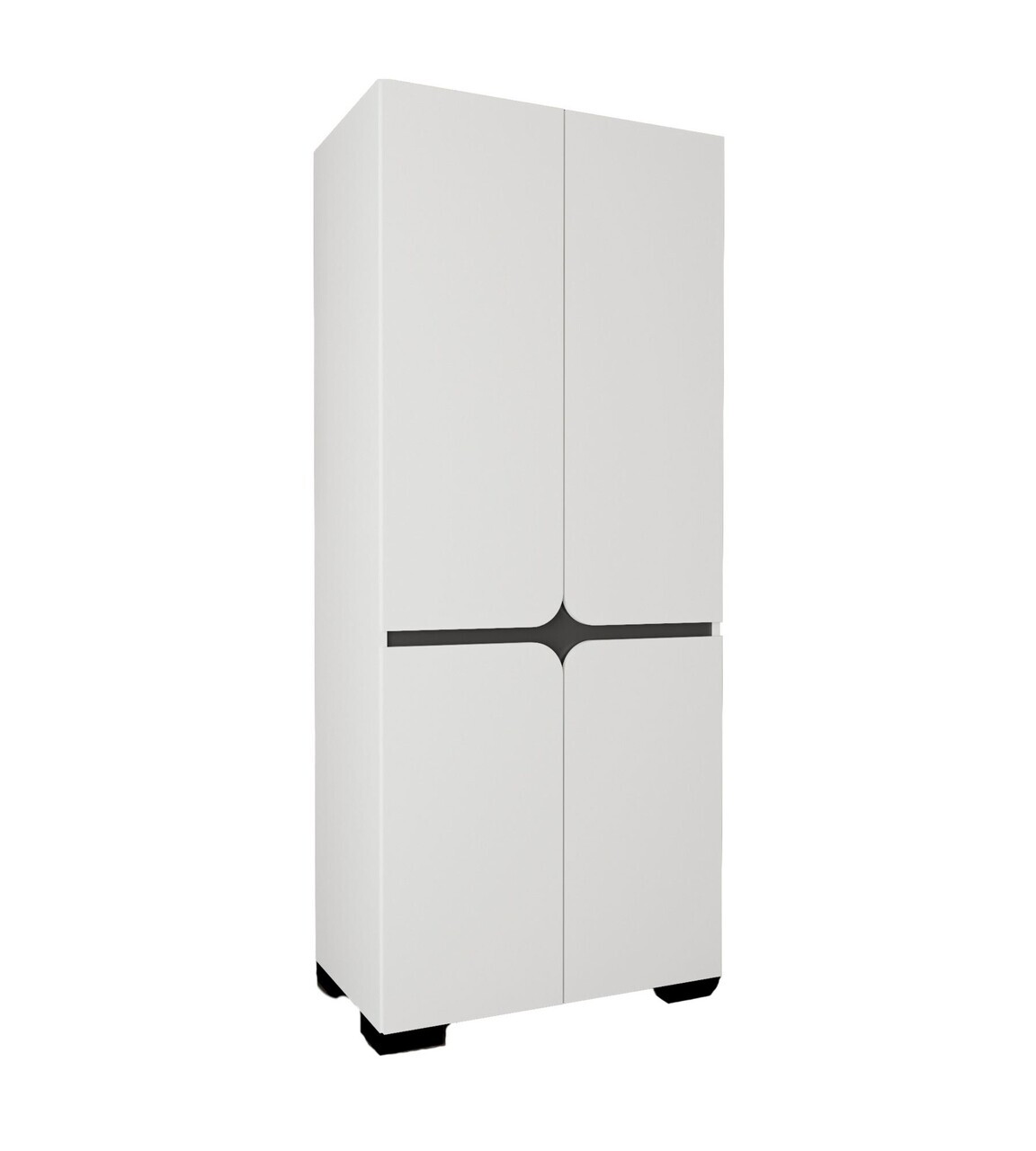 Dulap pentru haine, Hanah Home, Floransa Star 90, 90x210x52 cm, PAL MELAMINAT, Alb — imaginea 4