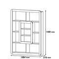 Corp biblioteca, Hommy Craft, Orkide, 108.4x140x21.8 cm, Alb/Maro