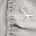Cearceaf de pat cu elastic Danielle, Homla, 90x200 cm, bumbac satinat, gri