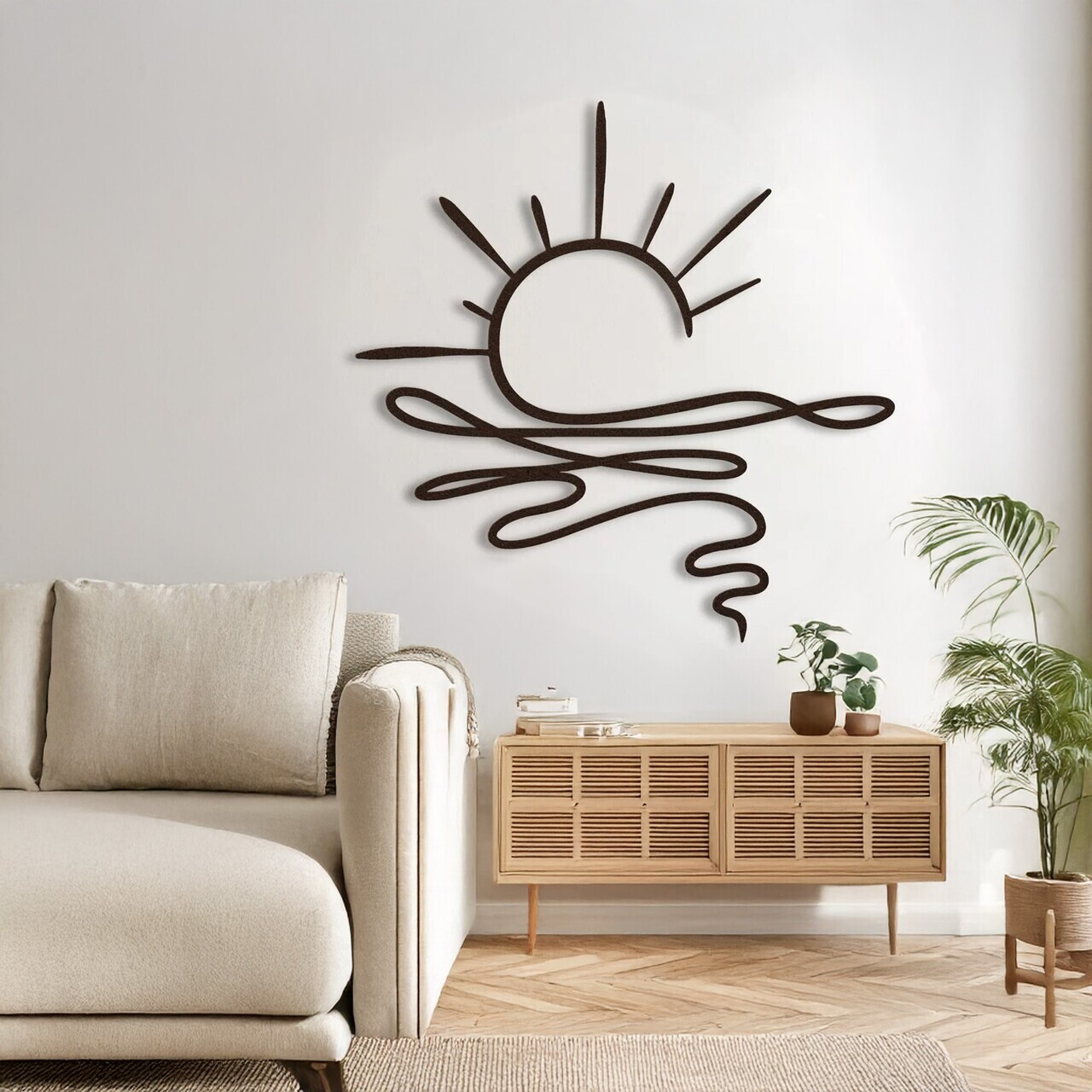 Decoratiune de perete, DCV-1051-MT, Dimensiune: 60 x 60 cm, Negru — imaginea 2