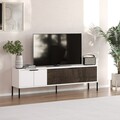 Comoda TV, Odessa, Noah, 150x45x30 cm, Alb/Maro