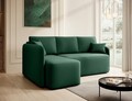 Coltar extensibil stanga 3 locuri ELTAP, Hadson, 206x150x89 cm, lemn/poliester, verde inchis