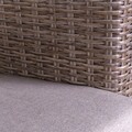 Canapea pentru gradina 3 locuri Patsy, 220 x 89 x 64.5 cm, lemn/ratan sintetic/poliester, natural
