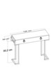 Consola MARY4, Gauge Concept, 125x39x95.2 cm, PAL, albastru