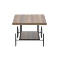 Masuta de cafea Natural Black, InArt, 90x60x46 cm, fier/MDF