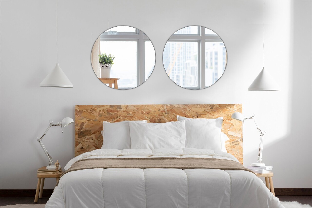 Oglinda decorativa, Mirrorland, Round, Oglindă indestructibilă cu obturator, Argintiu - 1 | YEO