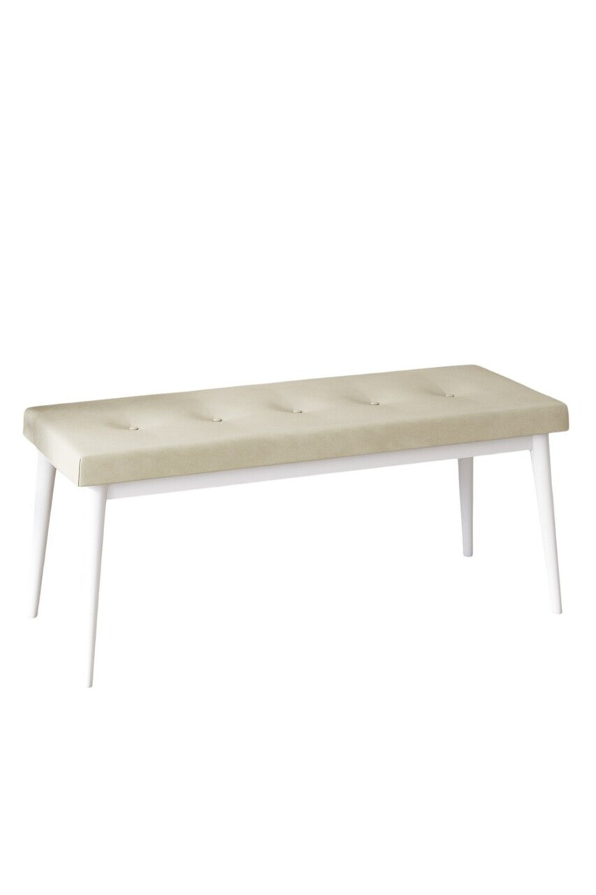 Banca, Hanah Home, Arwen Bench, Crem/Alb — imaginea 2
